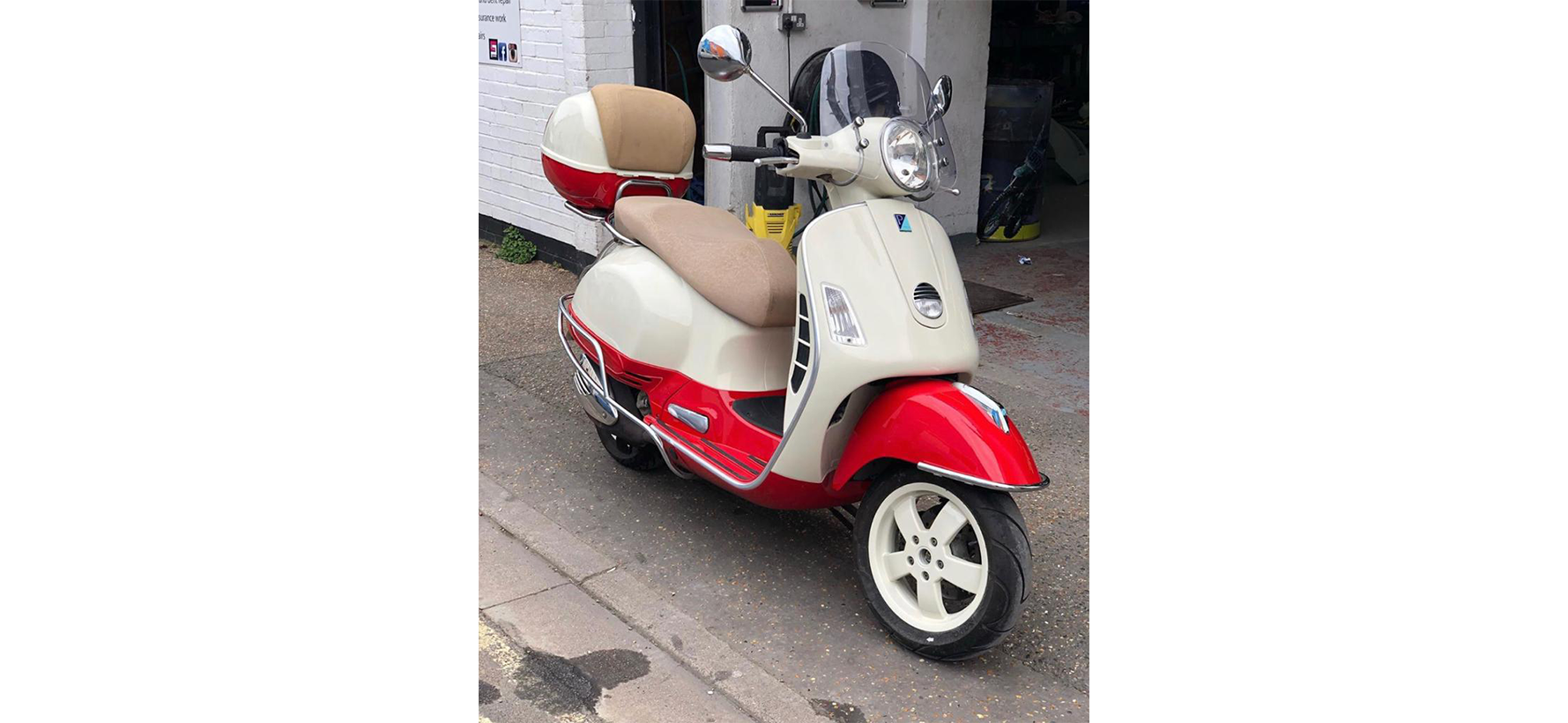 Cream-&-Red-Moped